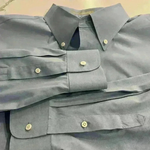 Nordstrom light blue men's button-down Classic Fit sz 18/36 - Picture 3 of 4